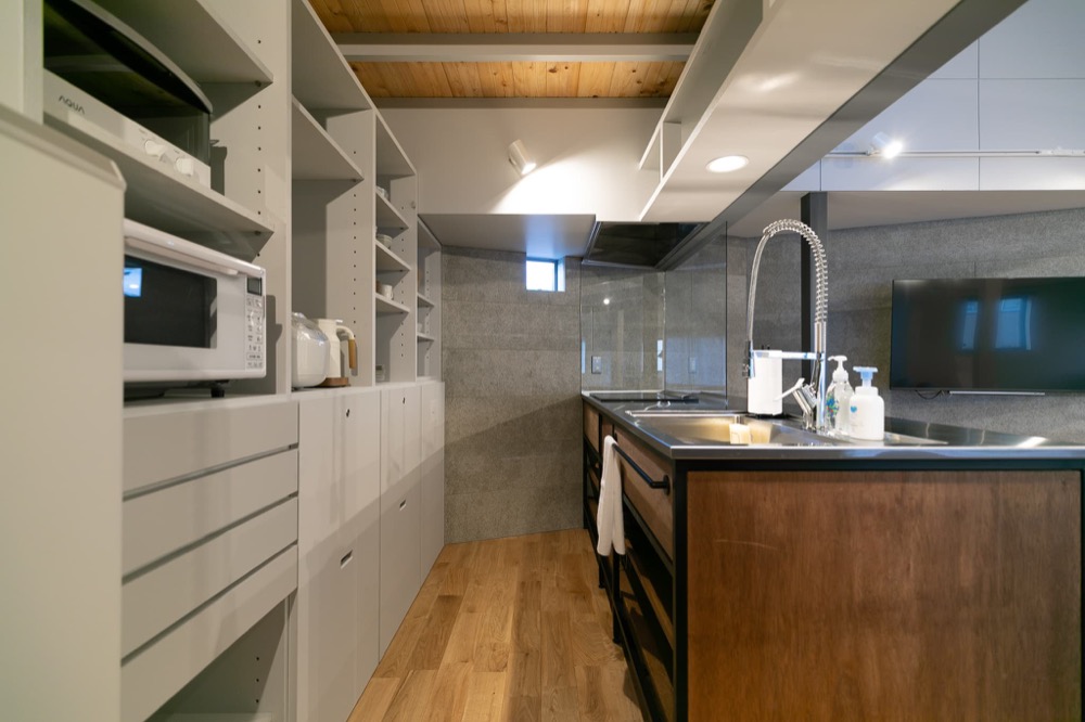 調理器具が整った共用キッチン